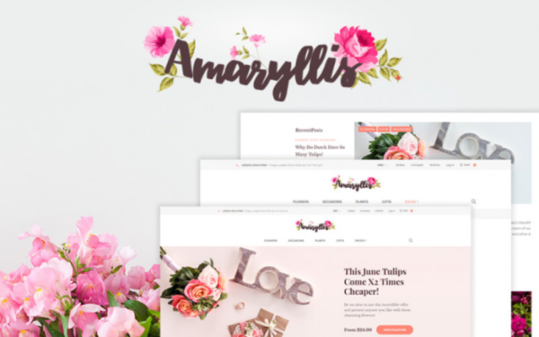 Amaryllis – Flower Shop WooCommerce Theme  - Gpl Creators