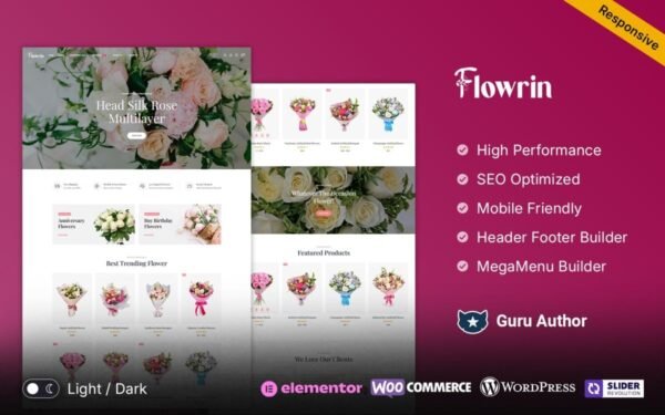 Flowrin - Flower Shop and Florist WooCommerce Theme